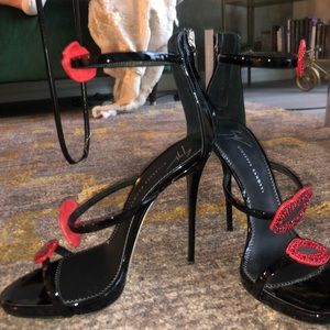 Giuseppe lip straps heels